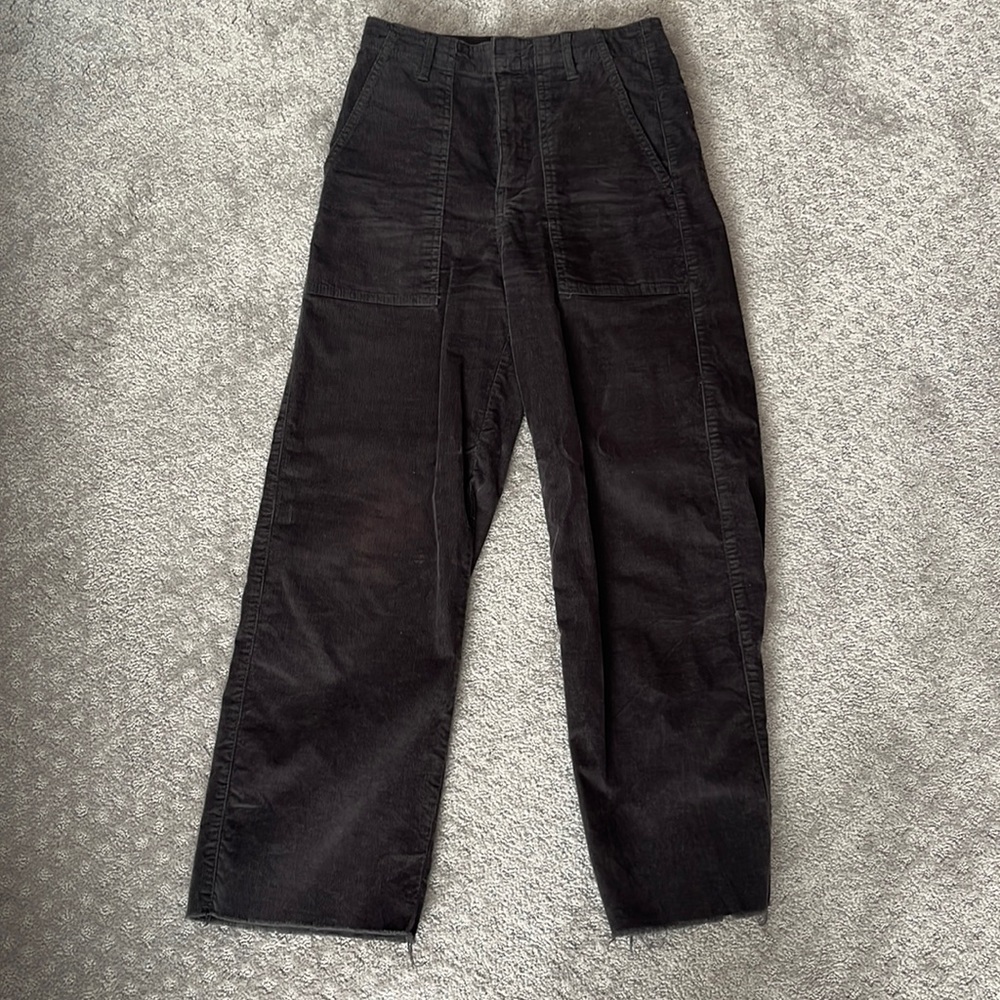 BDG Wide Leg Corduroy Pants in Black